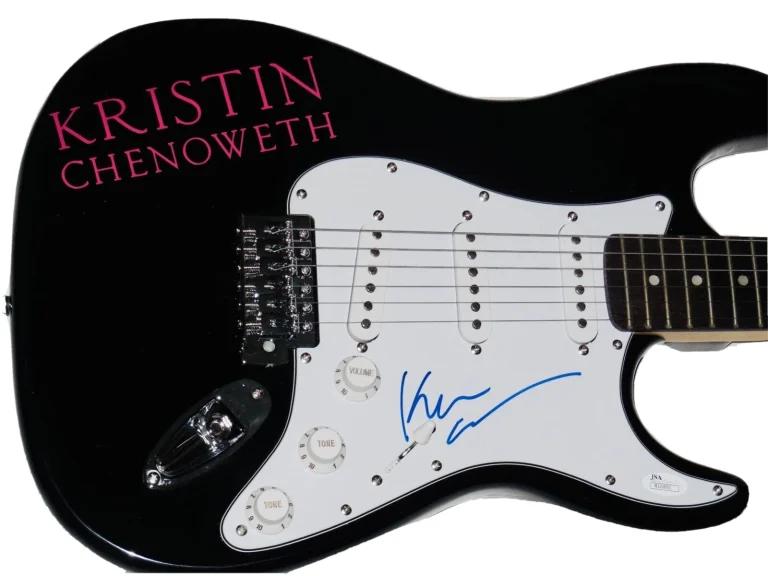 KRISTIN CHENOWETH AUTOGRAPHED GUITAR - JSA COA!
