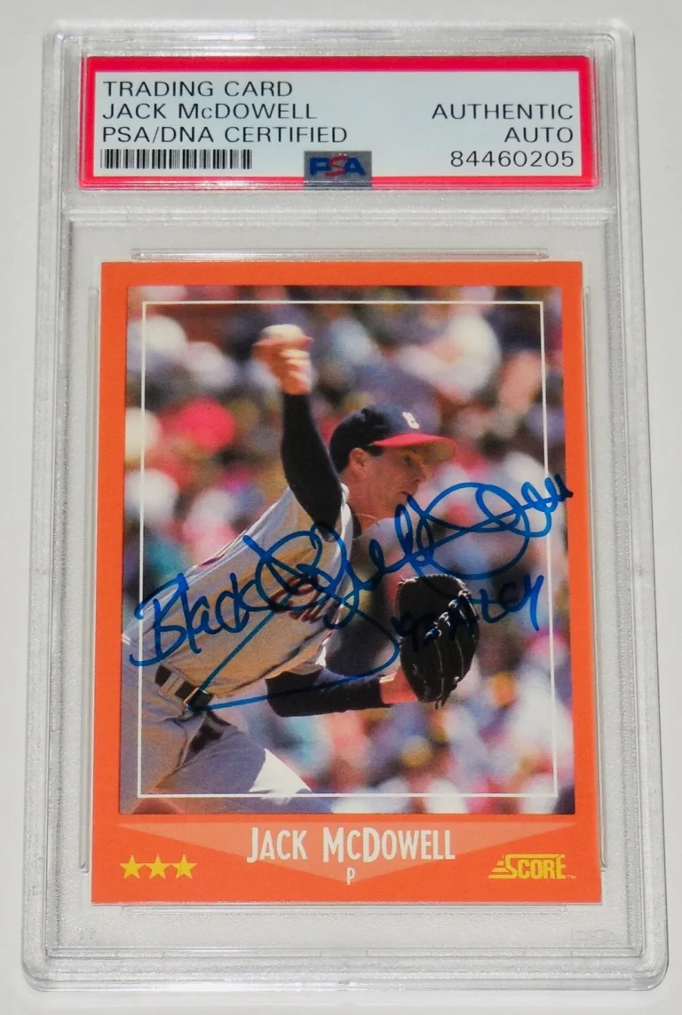 JACK MCDOWELL AUTOGRAPHED 1988 SCORE TRADED #85T ROOKIE BASEBALL CARD (PSA DNA)