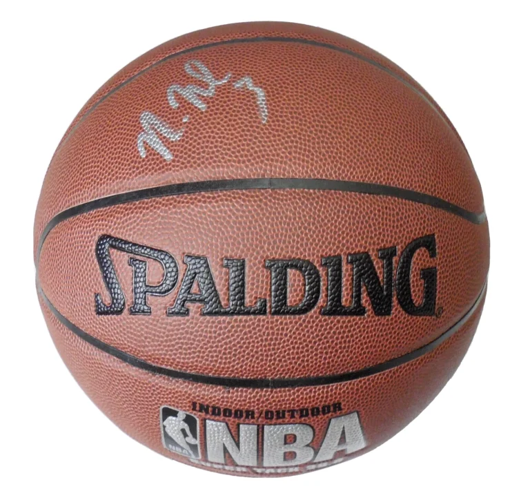NERLENS NOEL AUTOGRAPHED FULL-SIZED BASKETBALL (76'ERS / PISTONS) - W/ COA!