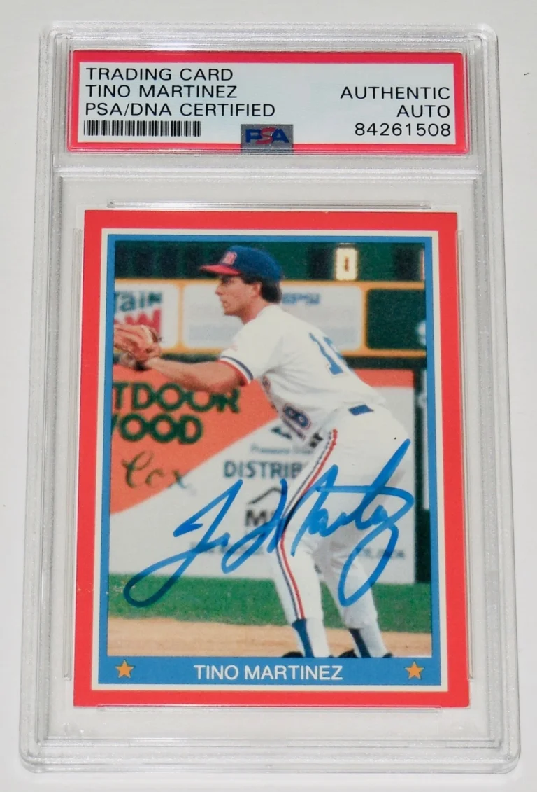 TINO MARTINEZ AUTOGRAPHED PACIFIC #8 OLYMPICS ROOKIE BASEBALL CARD (PSA DNA)