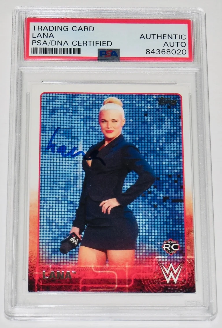 LANA AUTOGRAPHED 2015 TOPPS #46 ROOKIE CARD (PSA DNA) - WWE!