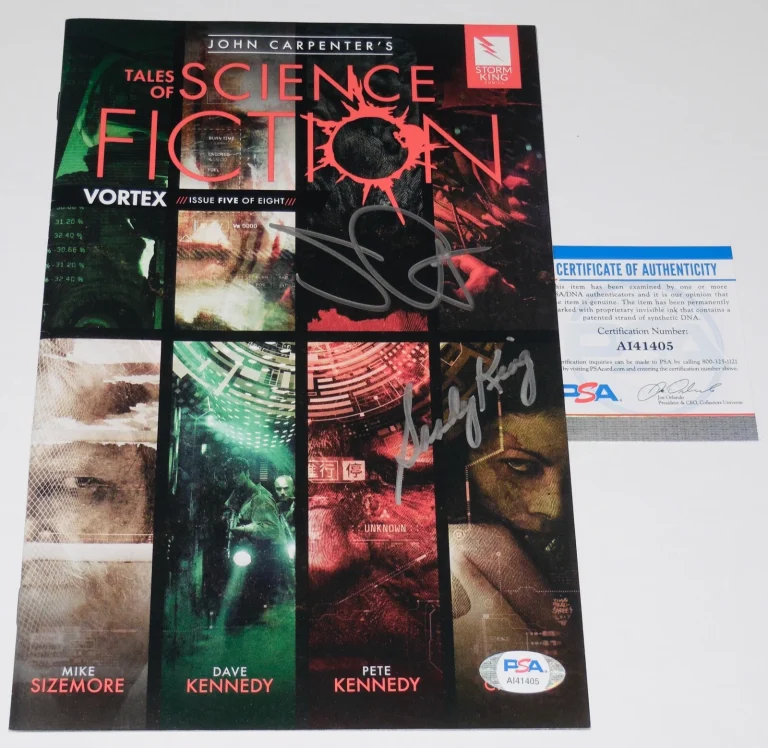 JOHN CARPENTER & SANDY KING AUTOGRAPHED COMIC BOOK (SCIENCE FICTION) - PSA DNA!