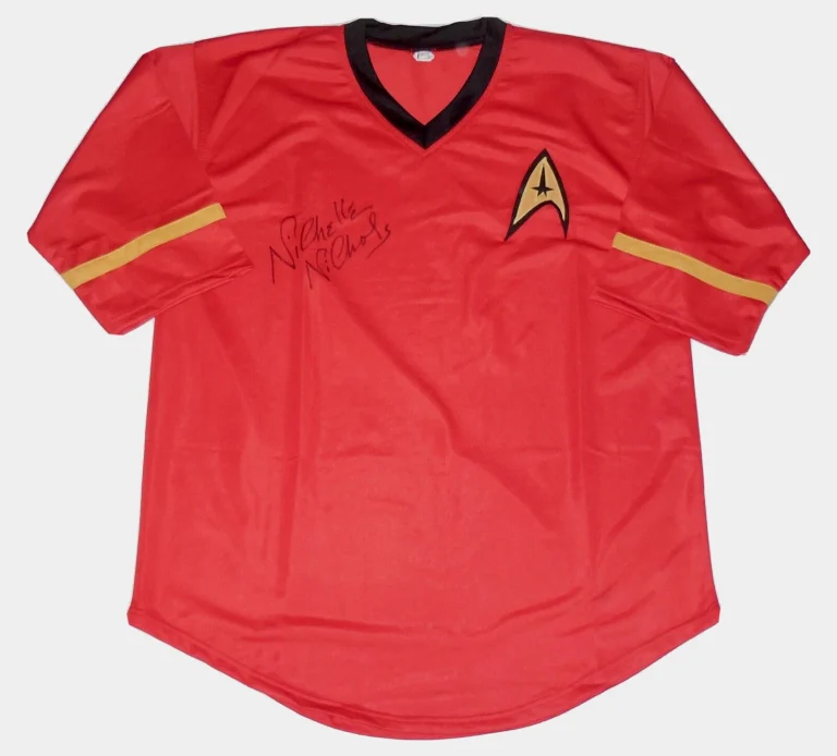 NICHELLE NICHOLS AUTOGRAPHED STAR TREK UNIFORM SHIRT (UHURA) - BECKETT COA!