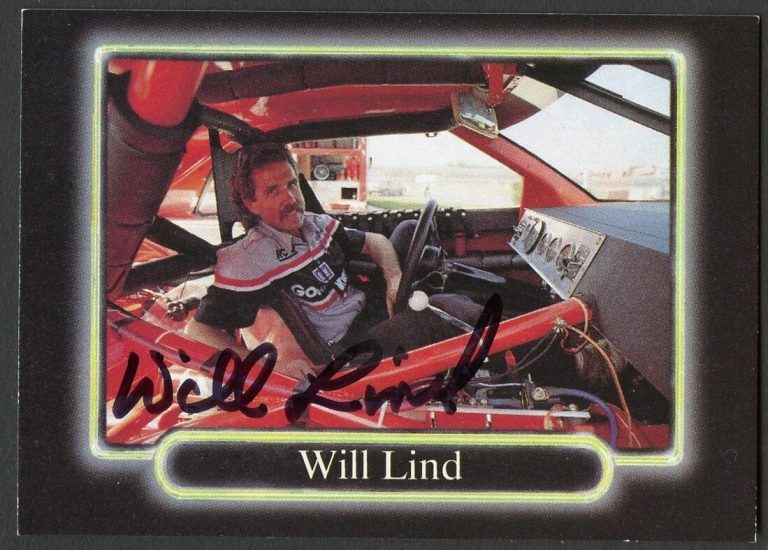 Will Lind #108 signed autograph auto 1990 Maxx NASCAR Racing Trading Card