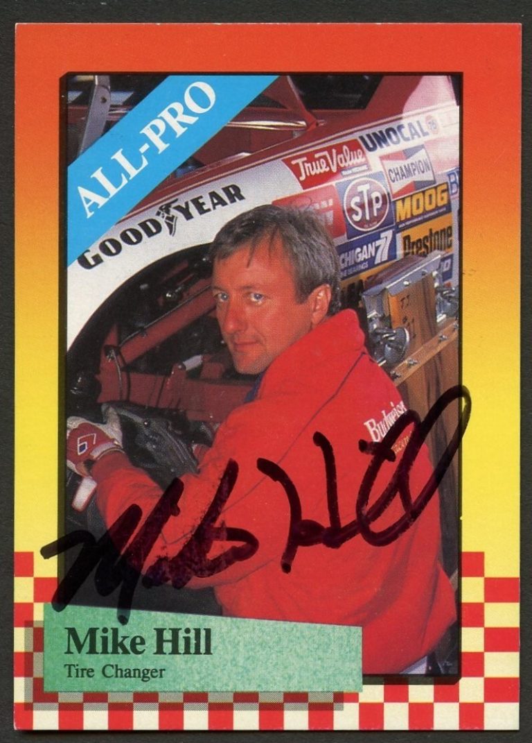 Mike Hill #86 signed autograph auto 1989 Maxx NASCAR Racing Trading Card