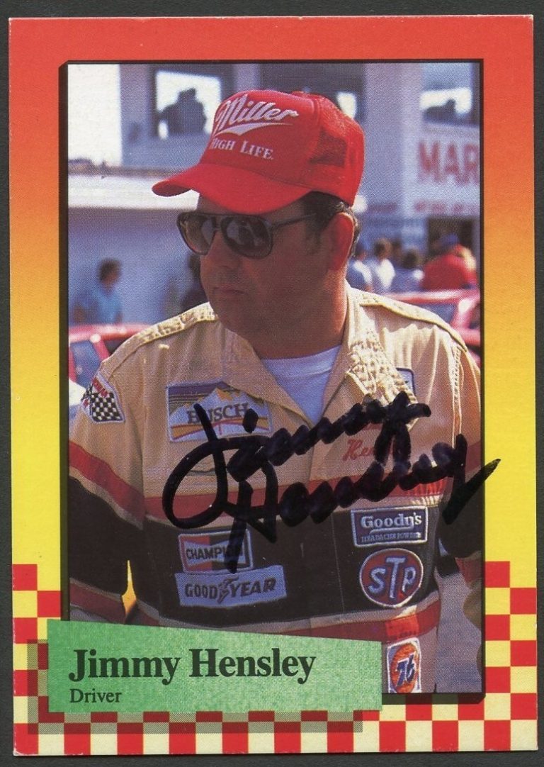 Jimmy Hensley #219 signed autograph auto 1989 Maxx NASCAR Racing Trading Card