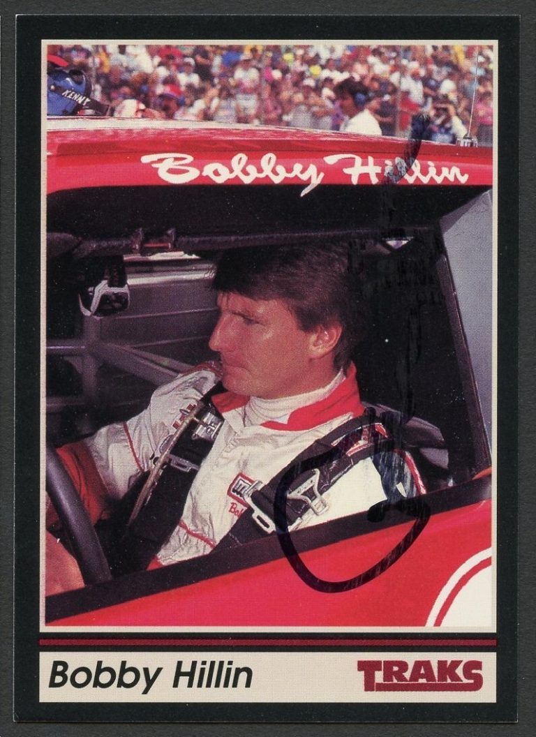 Bobby Hillin #20 signed autograph auto 1991 Traks NASCAR Racing Trading Card