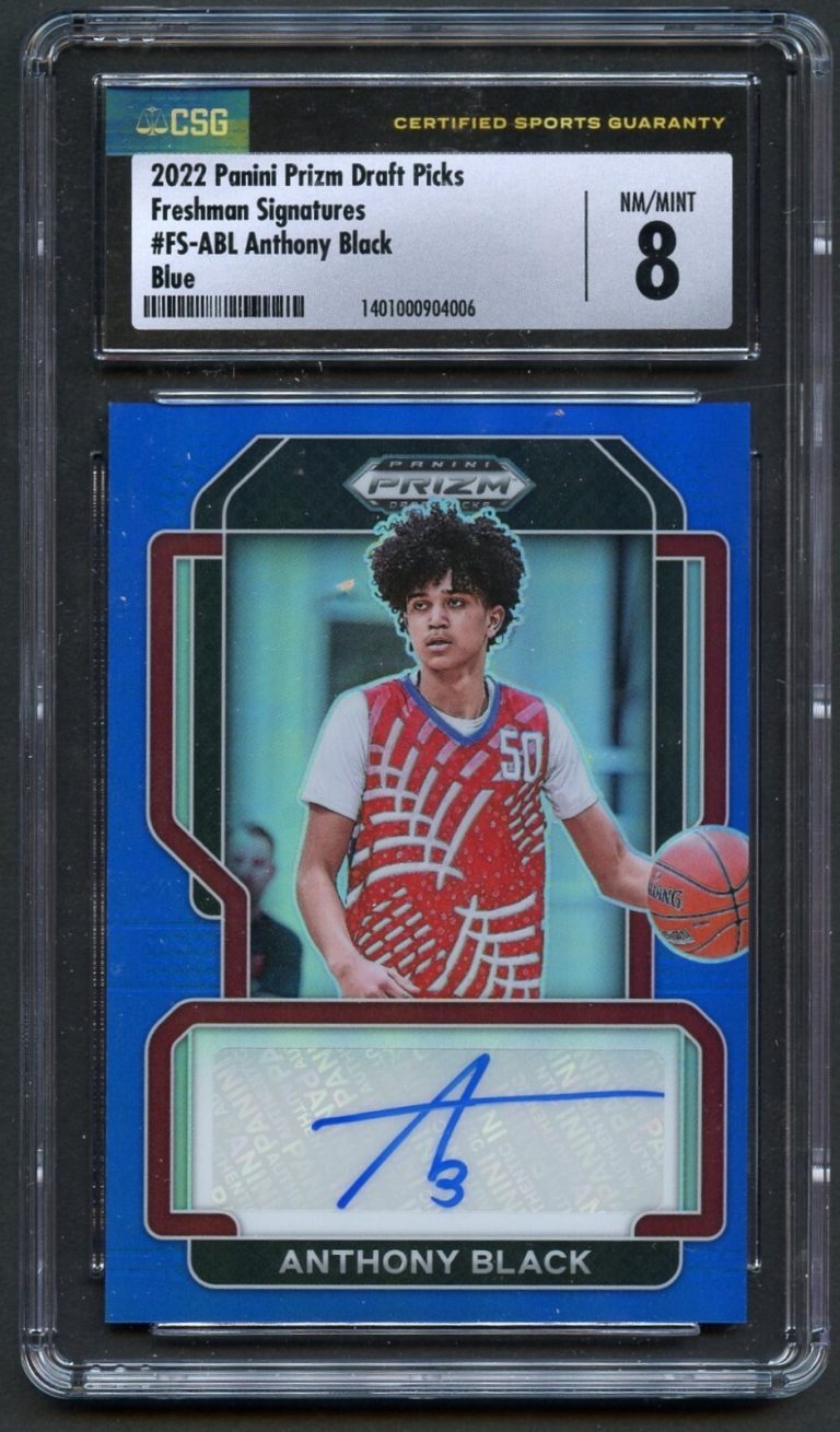 Anthony Black #FS-ABL Panini Prizm 2022 Draft Picks Basketball Card CSG 8 Auto10