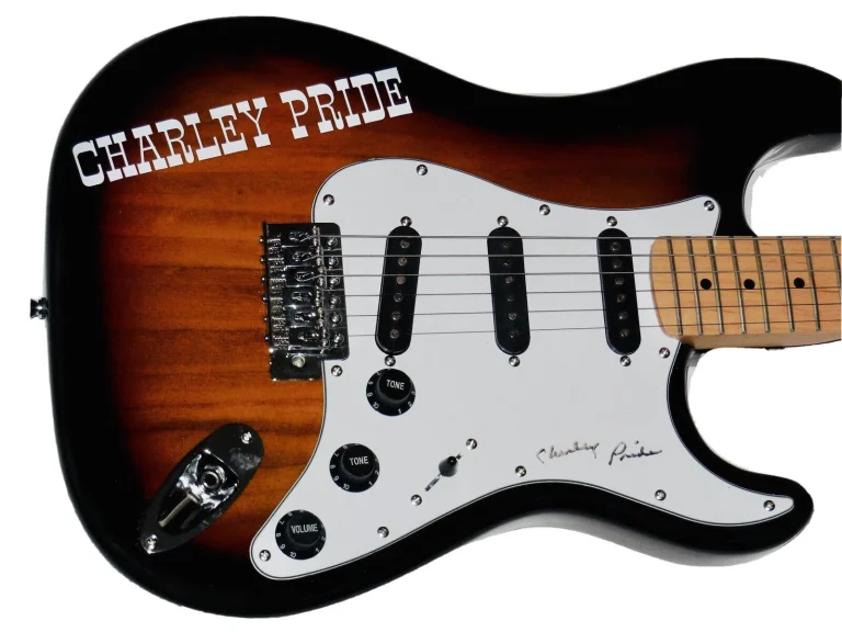 CHARLEY PRIDE AUTOGRAPHED GUITAR (SINGER / GUITARIST) - W/ COA!