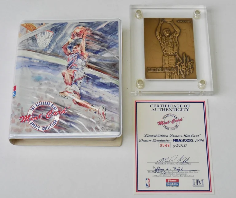 1996 NBA HOOPS DAMON STOUDAMIRE BRONZE ROOKIE CARD - HIGHLAND MINT - #548/2500