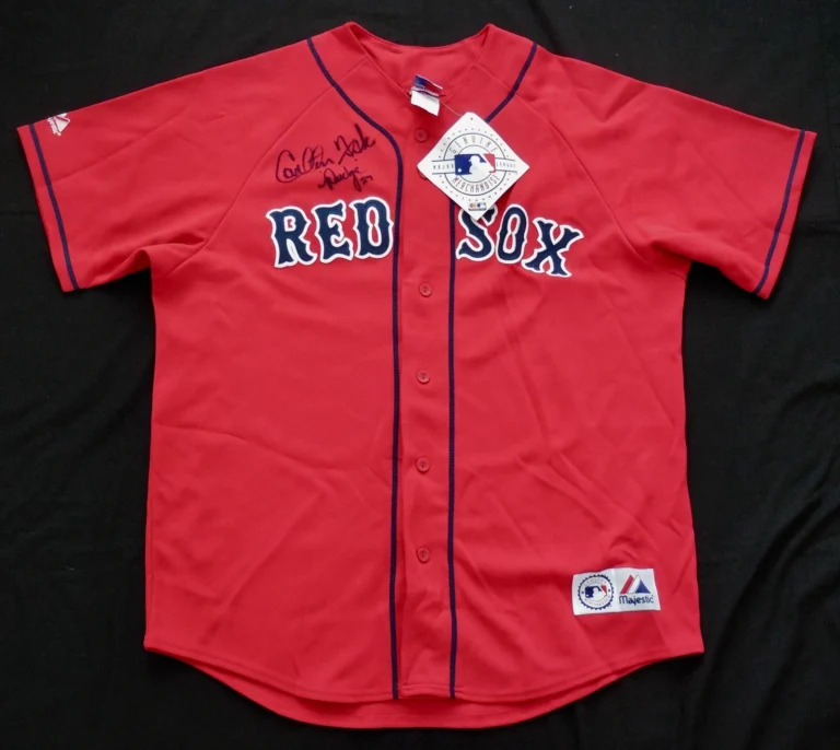 CARLTON FISK AUTOGRAPHED JERSEY (BOSTON RED SOX) - W/ COA!