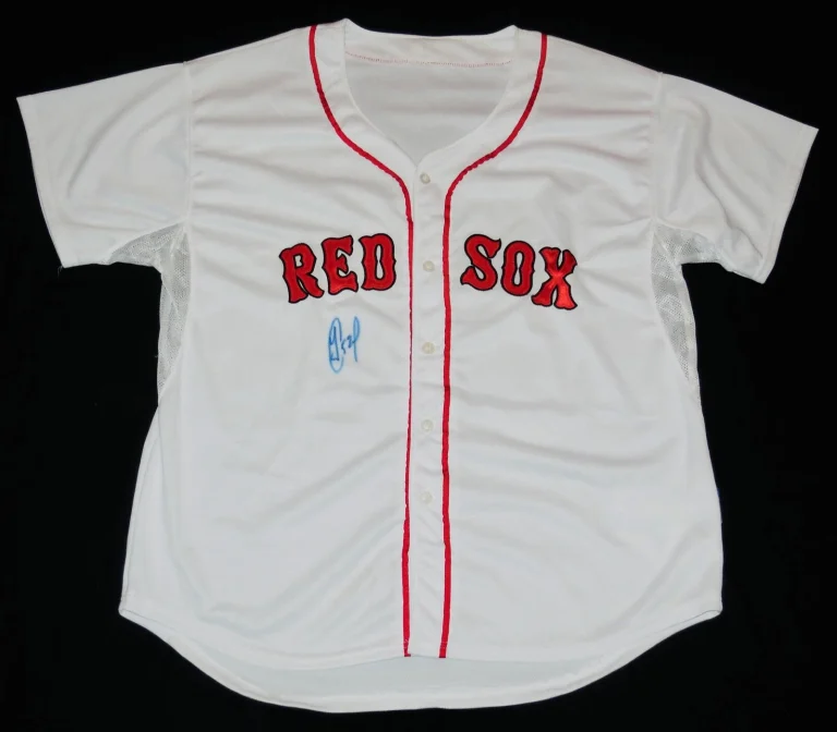 YOENIS CESPEDES AUTOGRAPHED CUSTOM JERSEY (BOSTON RED SOX) - 2X All-Star!
