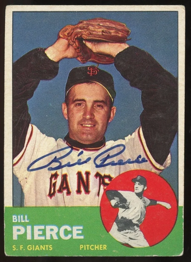 Bill Pierce #50 signed autograph auto 1963 Topps Baseball Trading Card