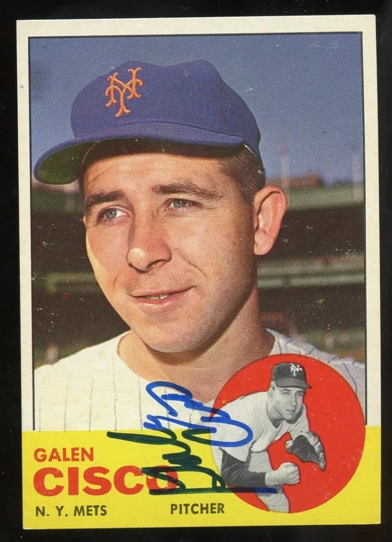 Galen Cisco #93 signed autograph auto 1963 Topps Baseball Trading Card