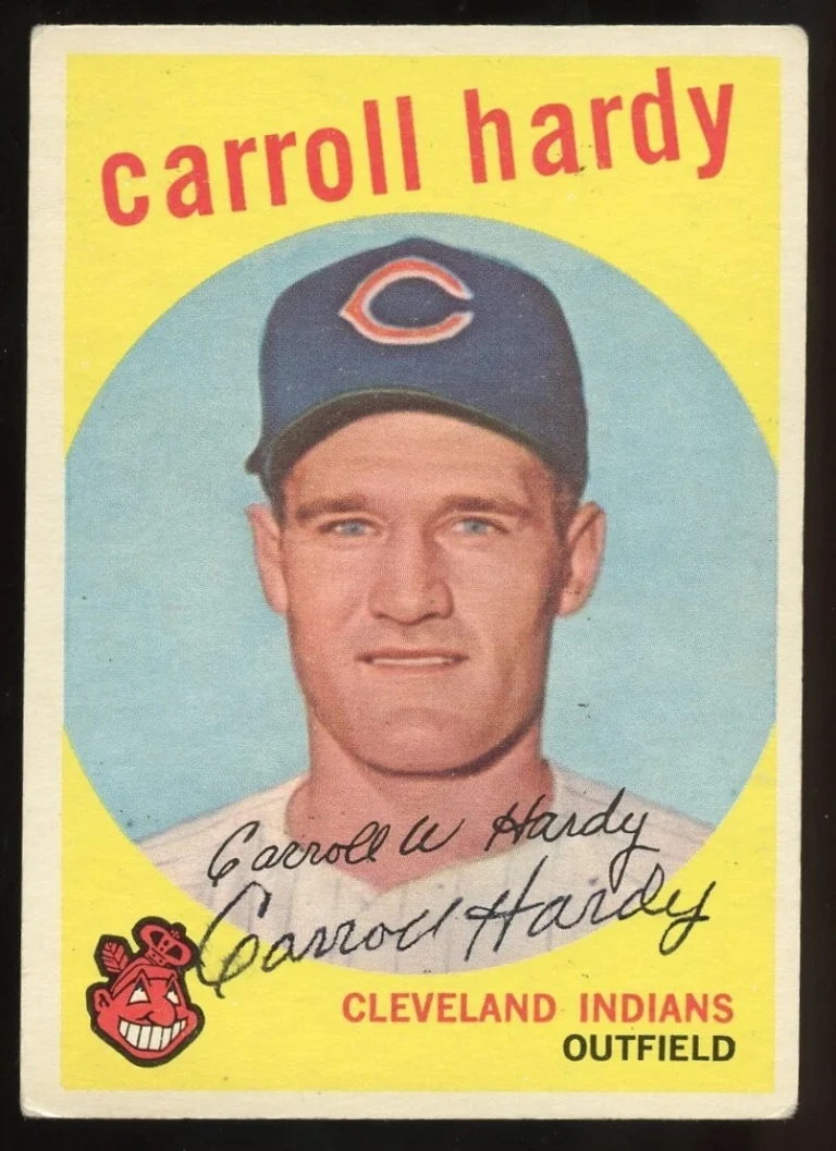 Carroll Hardy #168 signed autograph auto 1959 Topps Baseball Trading Card