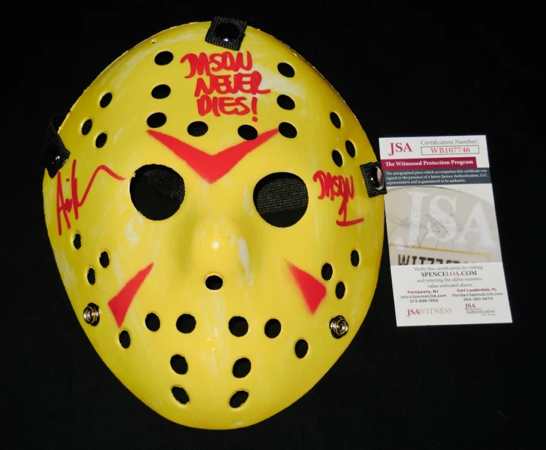 ARI LEHMAN AUTOGRAPHED JASON VOORHEES MASK (FRIDAY THE 13TH) - JSA COA!