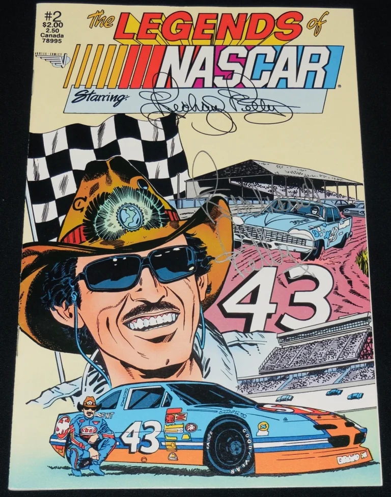 RICHARD PETTY AUTOGRAPHED LEGENDS OF NASCAR VORTEX COMIC BOOK #2 - RARE! W/ COA!
