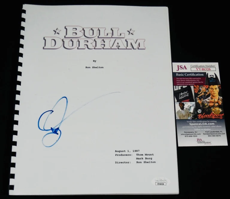 SUSAN SARANDON AUTOGRAPHED BULL DURHAM FULL SCRIPT - JSA COA!