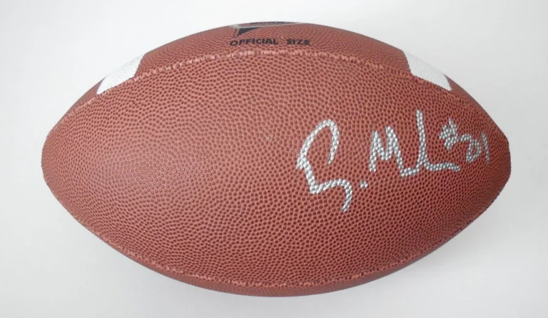RAY MICKENS AUTOGRAPHED WILSON NCAA FOOTBALL (NEW YORK JETS) - W/ COA!