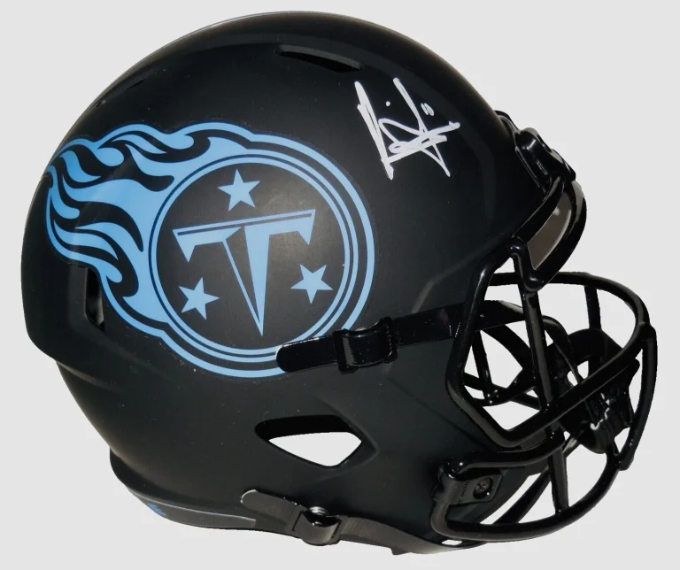 VINCE YOUNG AUTOGRAPHED FULL SIZED FOOTBALL HELMET (TITANS) - PSA DNA!