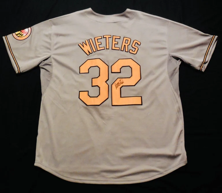 MATT WIETERS AUTOGRAPHED CUSTOM JERSEY (BALTIMORE ORIOLES) - 4X All-Star!