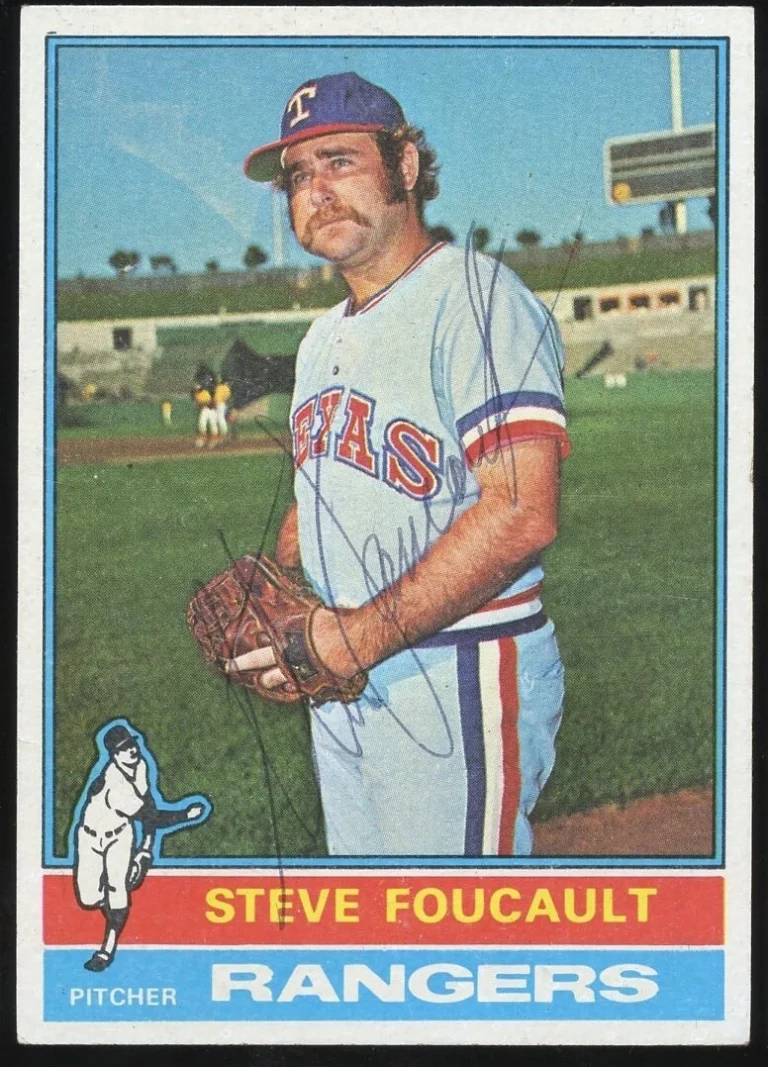 Steve Foucault #303 signed autograph auto 1976 Topps Baseball Trading Card