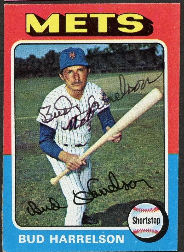 Bud Harrelson #395 signed autograph auto 1975 Topps Baseball Trading Card