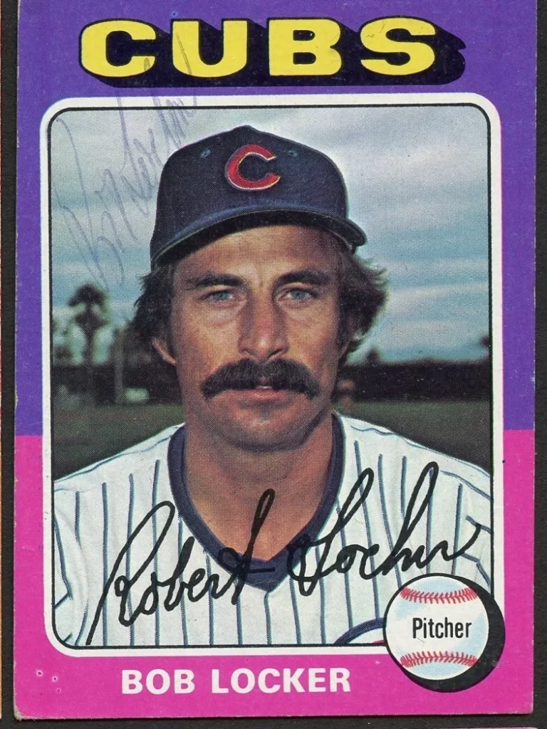 Bob Locker #434 signed autograph auto 1975 Topps Baseball Trading Card