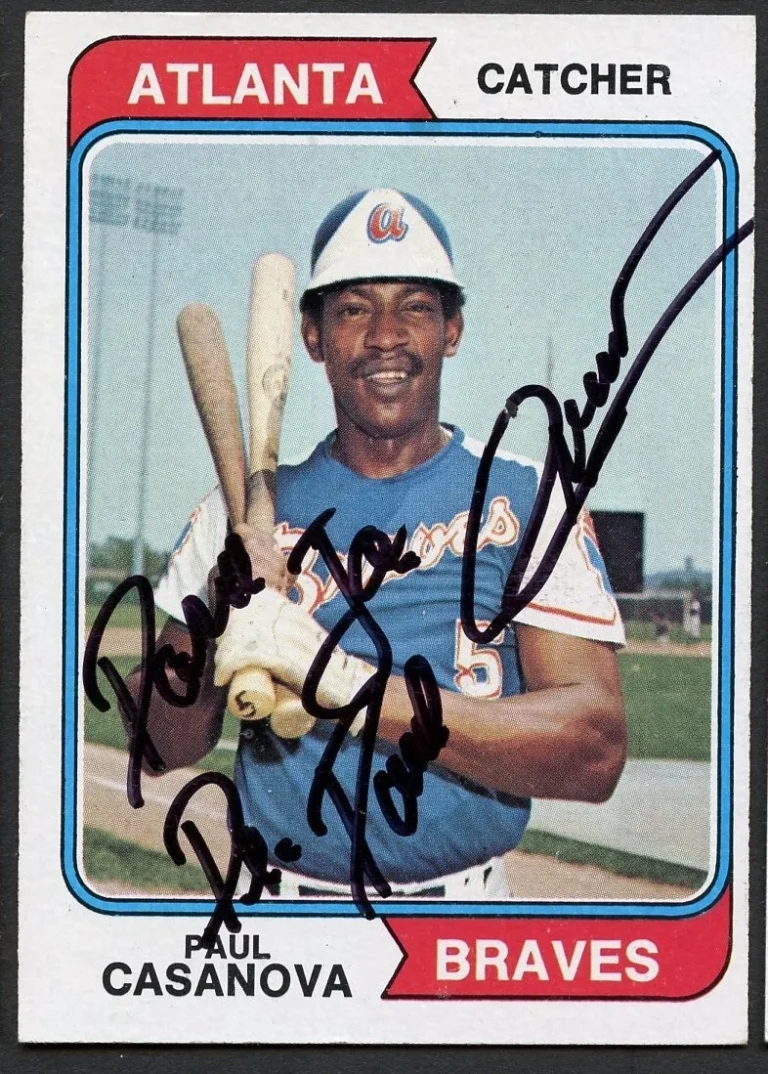 Paul Casanova #272 signed autograph auto 1974 Topps Baseball Trading Card