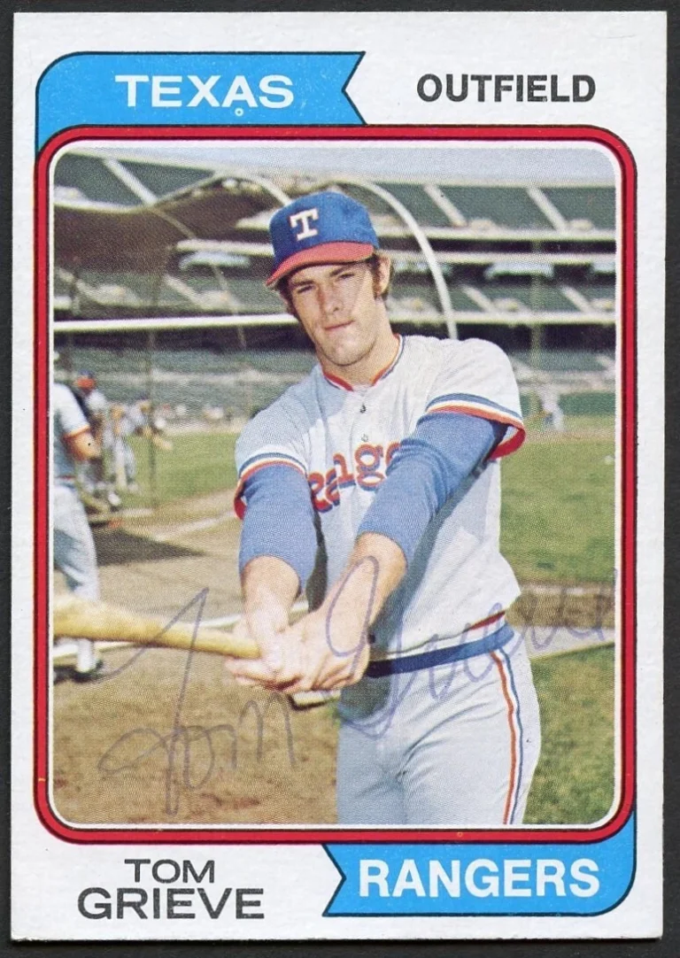 Tom Grieve #268 signed autograph auto 1974 Topps Baseball Trading Card