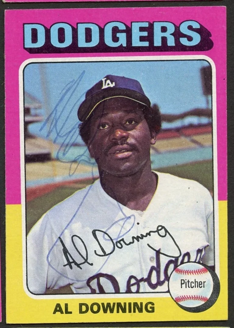 Al Downing #498 signed autograph auto 1975 Topps Baseball Trading Card