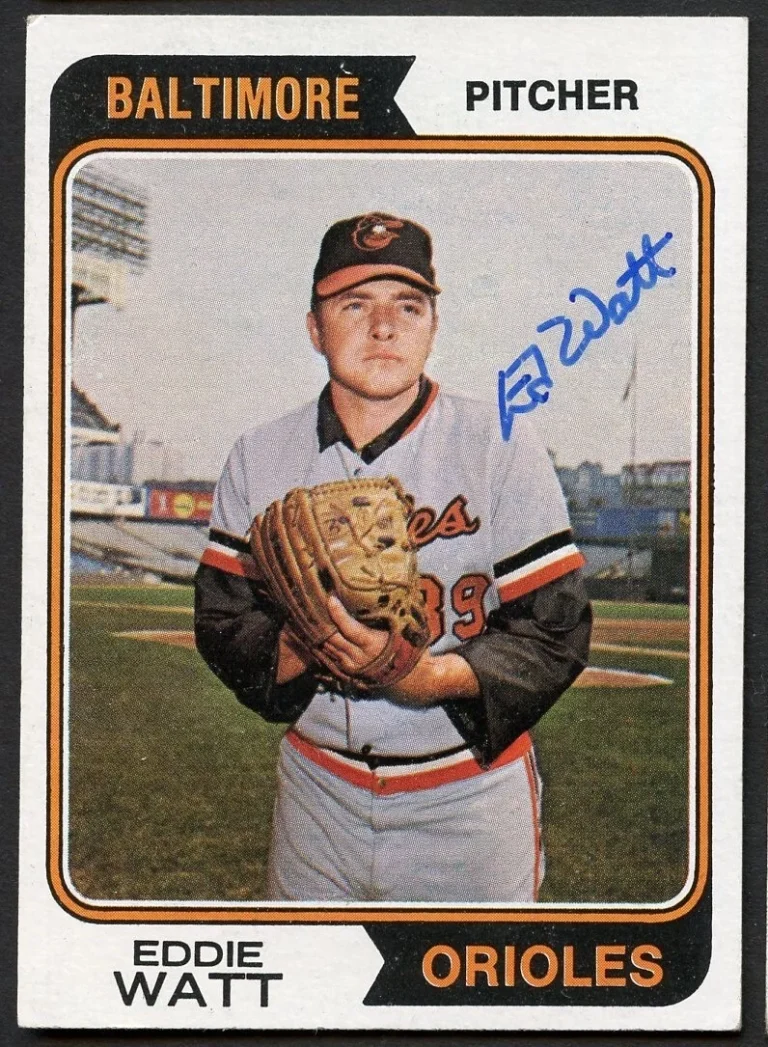 Eddie Watt #534 signed autograph auto 1974 Topps Baseball Trading Card