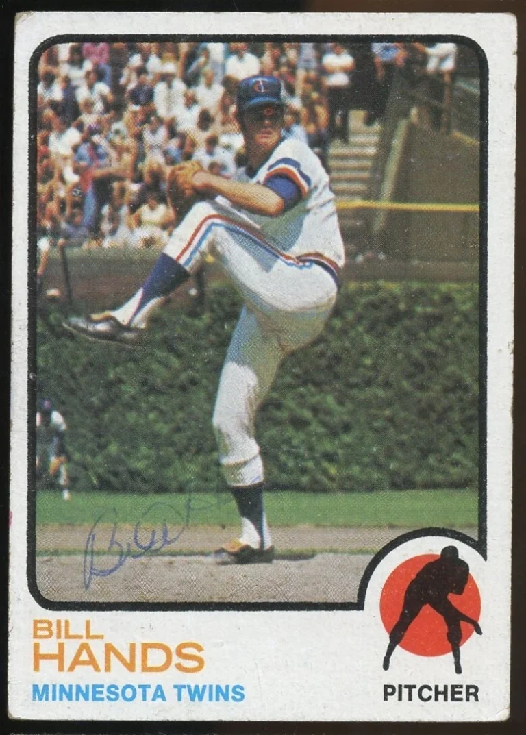 Bill Hands #555 signed autograph auto 1973 Topps Baseball Trading Card