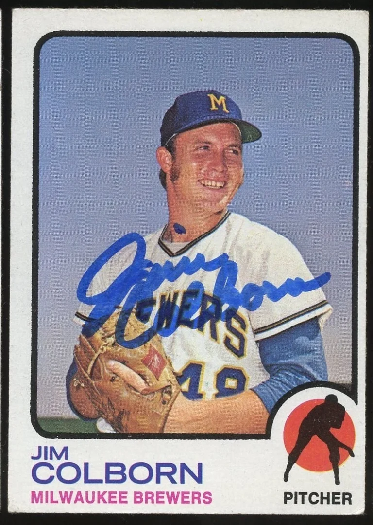 Jim Colborn #408 signed autograph auto 1973 Topps Baseball Trading Card