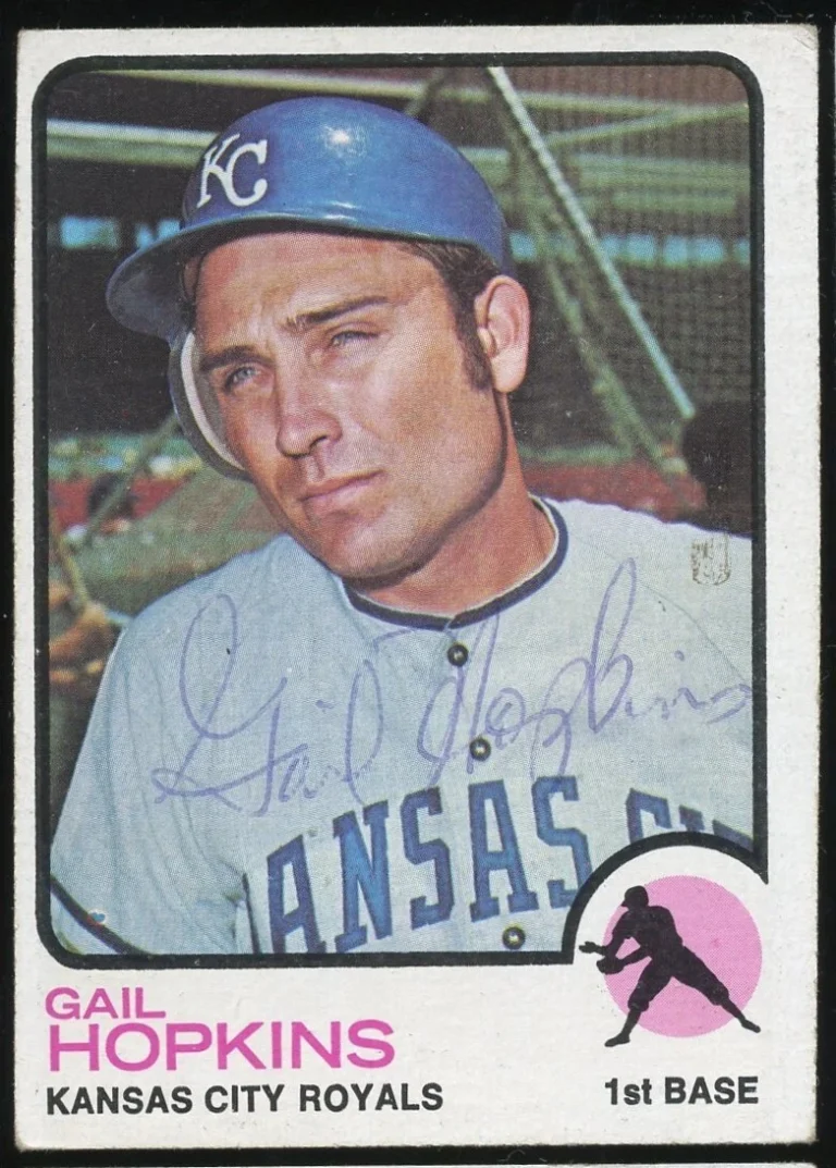 Gail Hopkins #441 signed autograph auto 1973 Topps Baseball Trading Card
