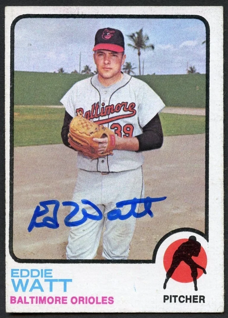 Eddie Watt #362 signed autograph auto 1973 Topps Baseball Trading Card