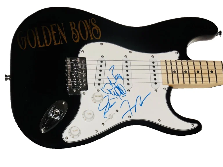 FRANKIE AVALON, FABIAN, BOBBY RYDELL AUTOGRAPHED GUITAR (GOLDEN BOYS) - W/ COA!