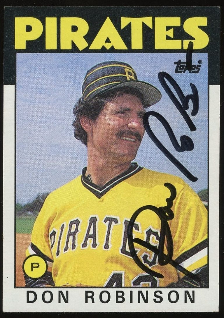 Don Robinson #731 signed autograph auto 1986 Topps Baseball Trading Card