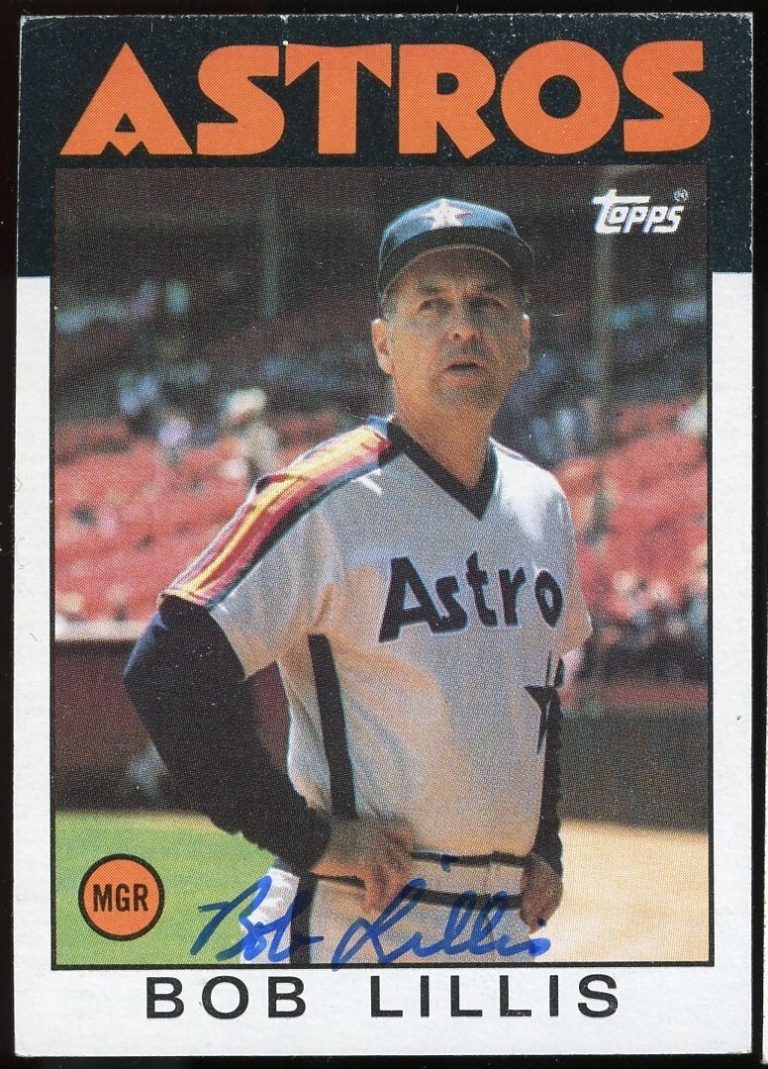 Bob Lillis #561 signed autograph auto 1986 Topps Baseball Trading Card
