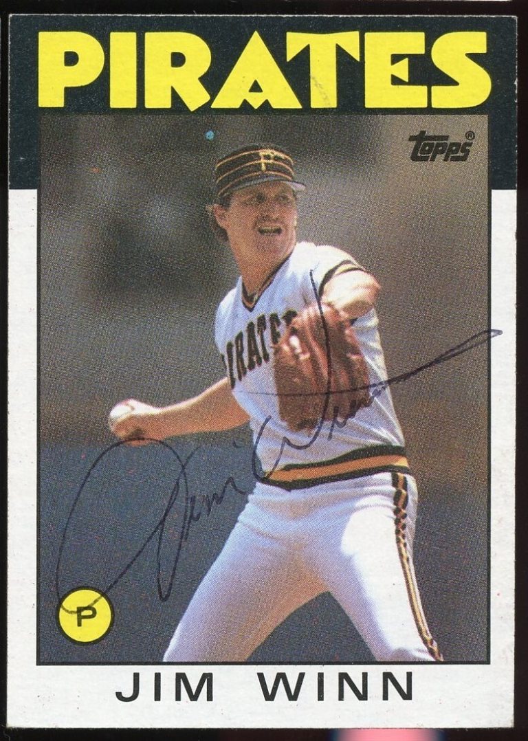 Jim Winn #489 signed autograph auto 1986 Topps Baseball Trading Card