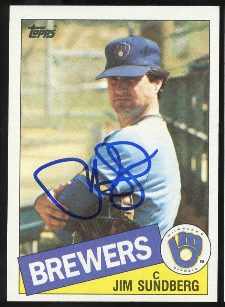 Jim Sundberg #446 signed autograph auto 1985 Topps Baseball Trading Card