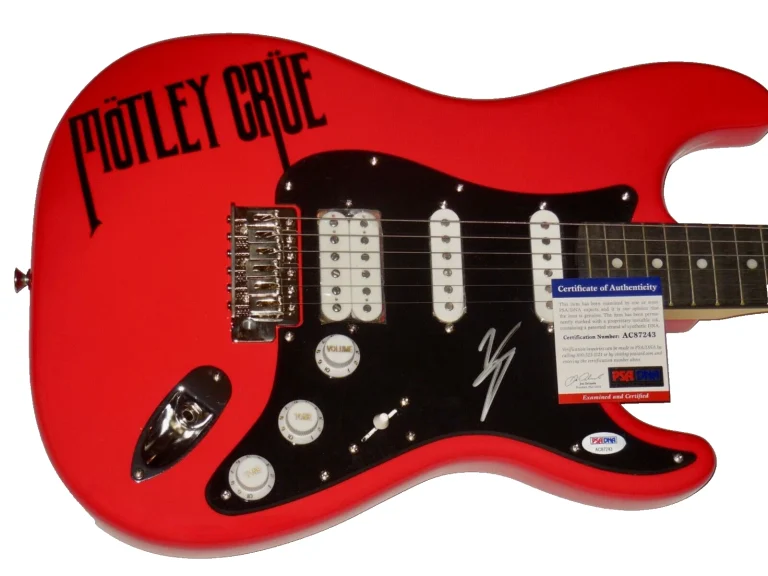 VINCE NEIL AUTOGRAPHED GUITAR (MOTLEY CRUE) - PSA DNA!