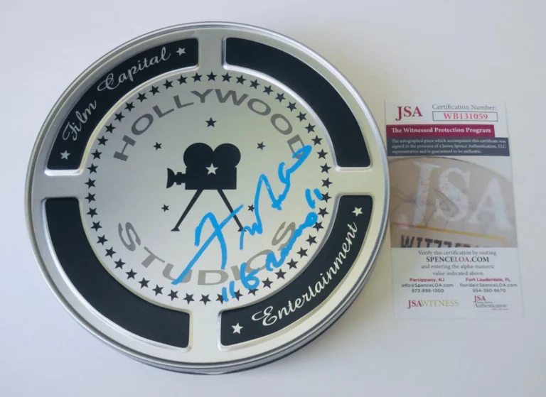 FRANKIE AVALON AUTOGRAPHED HOLLYWOOD MOVIE REEL (GREASE) - JSA COA!