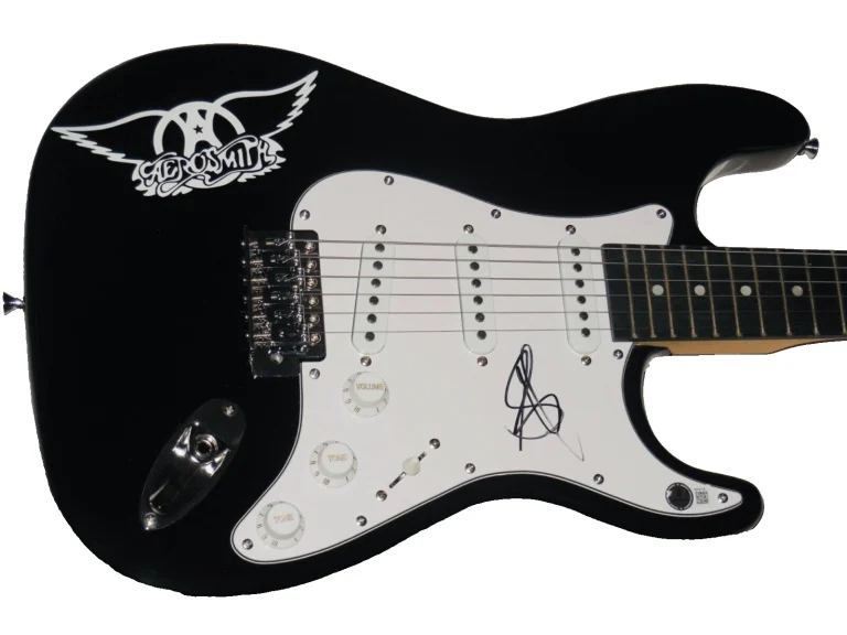 STEVEN TYLER AUTOGRAPHED GUITAR (AEROSMITH) - BECKETT COA!