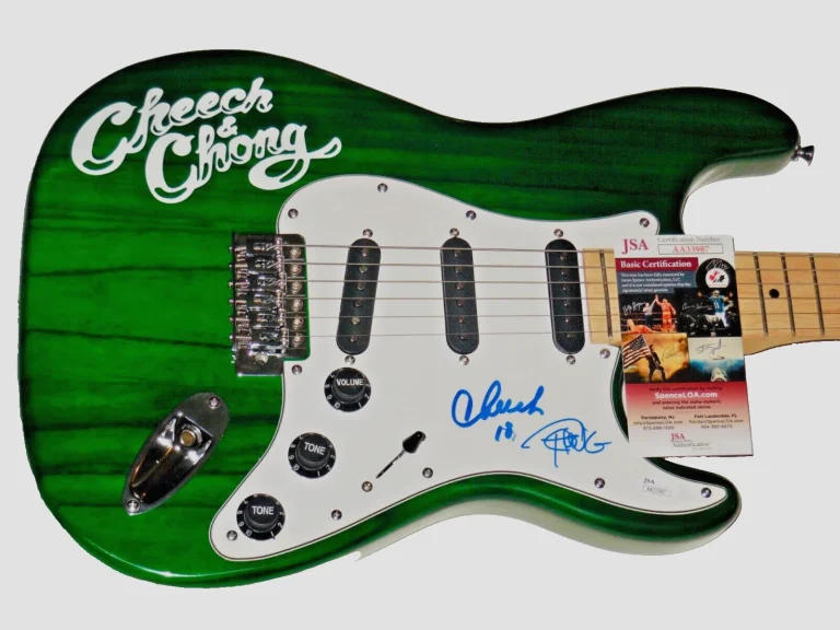 CHEECH MARIN & TOMMY CHONG AUTOGRAPHED GUITAR (CHEECH & CHONG) - JSA COA!