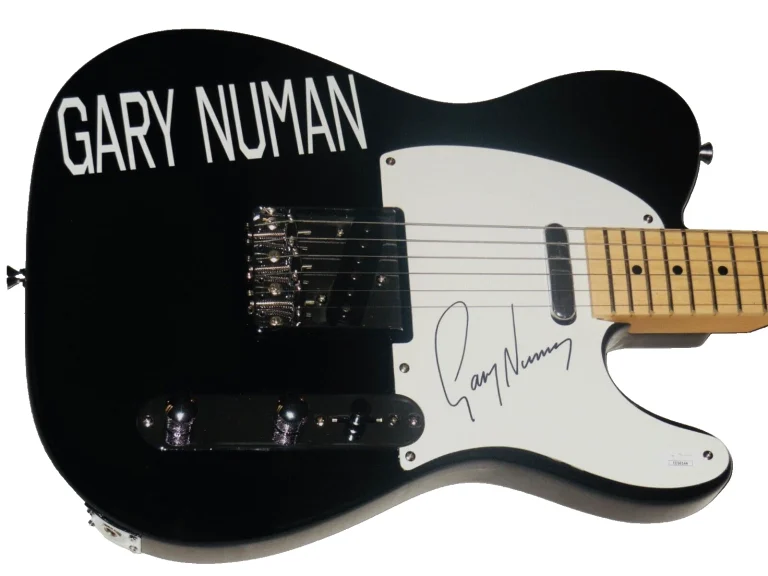 GARY NUMAN AUTOGRAPHED GUITAR (SINGER / MUSICIAN) - JSA COA!