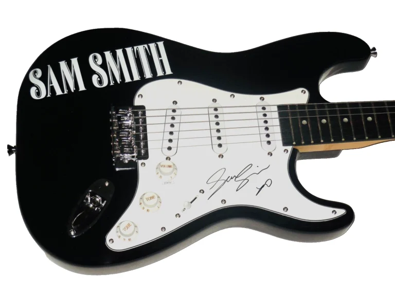 SAM SMITH AUTOGRAPHED ELECTRIC GUITAR (SINGER / SONGWRITER) - JSA COA!