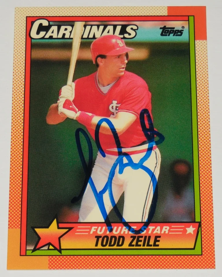 TODD ZEILE AUTOGRAPHED 1990 TOPPS TIFFANY #162 ROOKIE CARD (CARDINALS) W/ COA!