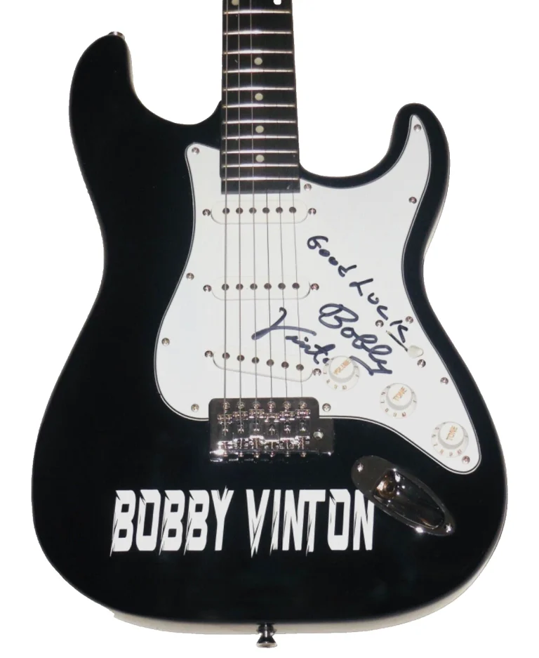 BOBBY VINTON AUTOGRAPHED ELECTRIC GUITAR (THE POLISH PRINCE) - W/ COA!