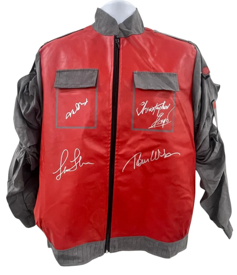 BACK TO THE FUTURE AUTOGRAPHED JACKET (FOX, LLOYD, THOMPSON, WILSON)  - BECKETT!